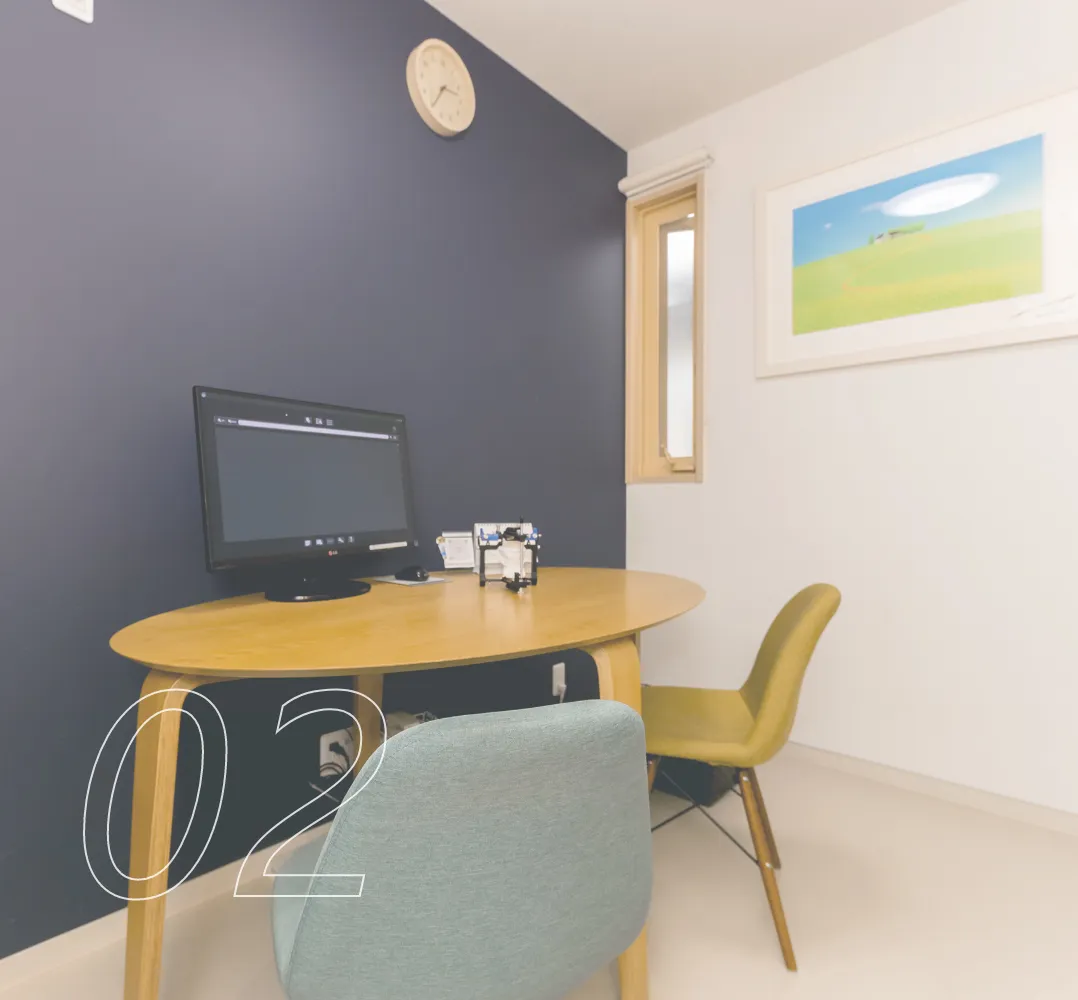 検査、カウンセリング、計画に基づいて治療を進めていきます